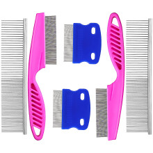 30Pcs Dog Comb Metal Pet Grooming Combs with Round Ends Assorted Color