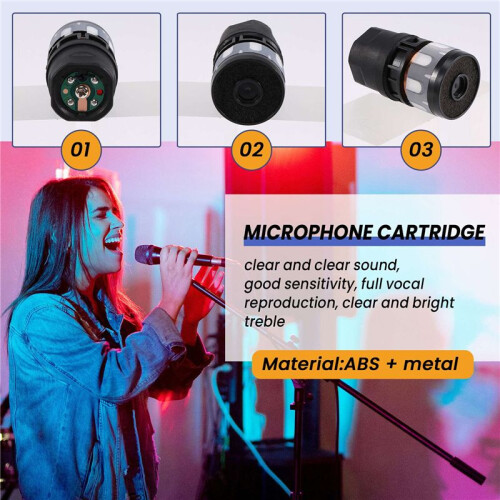 N-813 2PCS Microphone Cartridge Dynamic Microphones Core Capsule Universal Mic Replace Repair 2