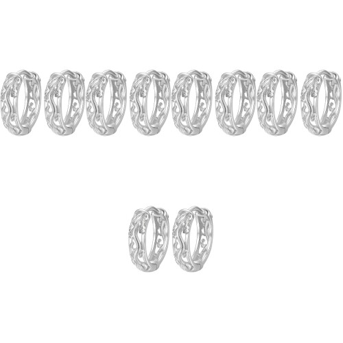 5Paires Boucles D'oreilles Anneaux Argent Design Dragon 2
