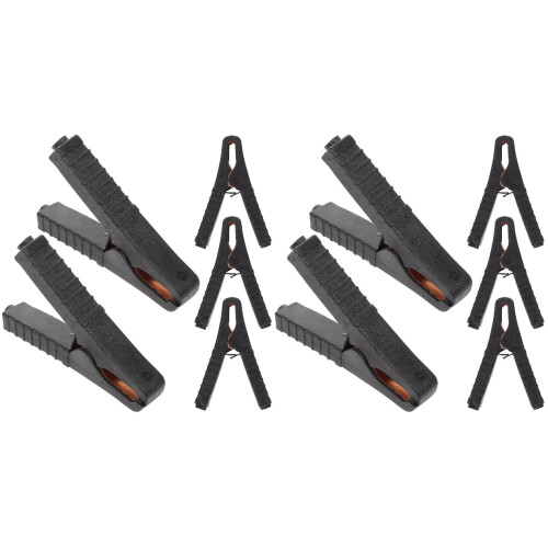 10Pcs Copper Plated Black Battery Clamps for Car and Electrical Use 1