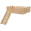 3Pcs Khaki Hamster Platform Toy with Ladder for Cage Decor 1