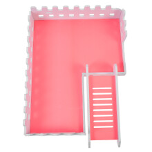 4Pcs Hamster Play Platform Toy Pink Wear-Resistant Pet Cage Accessory