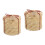 2Pcs Portable Wicker Storage Box Round Straw Desktop Organizing Basket 6