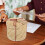 2Pcs Portable Wicker Storage Box Round Straw Desktop Organizing Basket 10