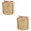 2Pcs Portable Wicker Storage Box Round Straw Desktop Organizing Basket 8
