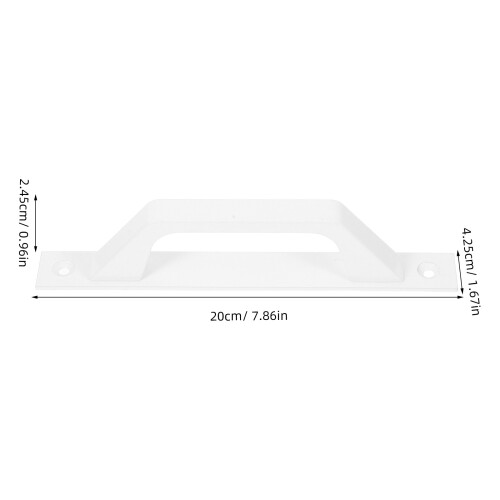 6Pcs White Antique Alloy Door Handle Durable Industrial Style Bar Pull 2