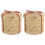 2Pcs Portable Wicker Storage Box Round Straw Desktop Organizing Basket 4