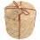 2Pcs Portable Wicker Storage Box Round Straw Desktop Organizing Basket 3
