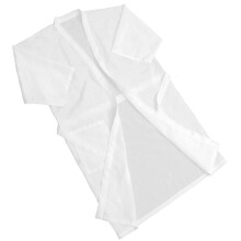 4Pcs White Hair Salon Gown Client Robe Lightweight Breathable Fabric