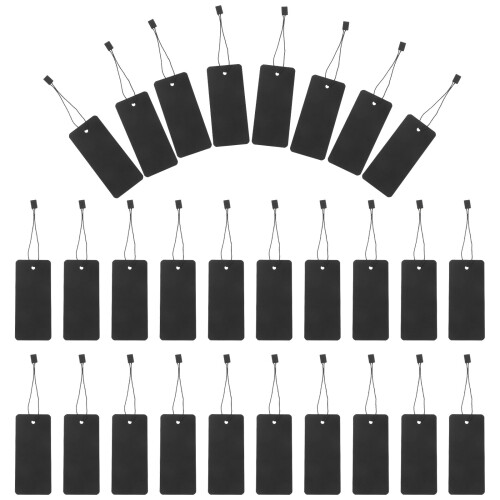 400Sets Sleek Black String Tags for Clothing Price Labeling 1