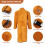 120cm Welding Apron Flame Retardant Long Sleeve  Protective Clothing Split Leather Fire-Resistant 2