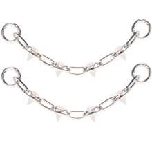 8Pcs Punk Style Shoe Chain Silver Metal Charms for Shoes Decoration