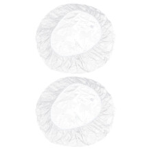 6Pcs Lightweight PVC Round Elastic Table Covers with Flannel Backing