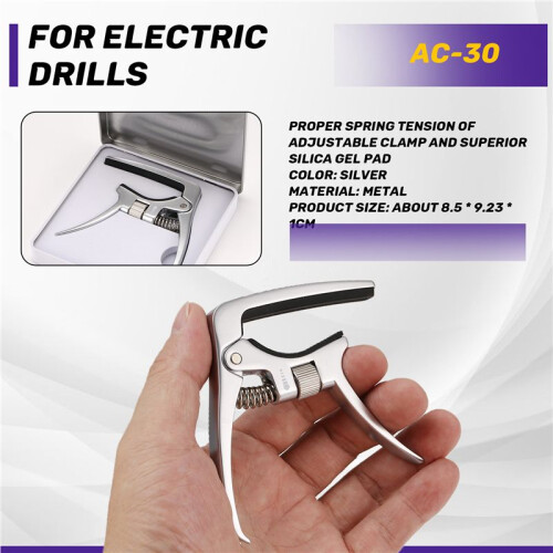 AROMA AC-30 Gitarr Capo för Akustisk Gitarr och Elektrisk Gitarr Tryckspänning Justerbara Gitarrtillbehör 1