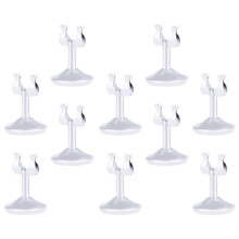 20Pcs Silver Multi-Function Stainless Card Holders Table Number Stands