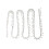 2Pcs Silver Rhinestone Tassel Chain Durable Clothing Decor Accessory 2
