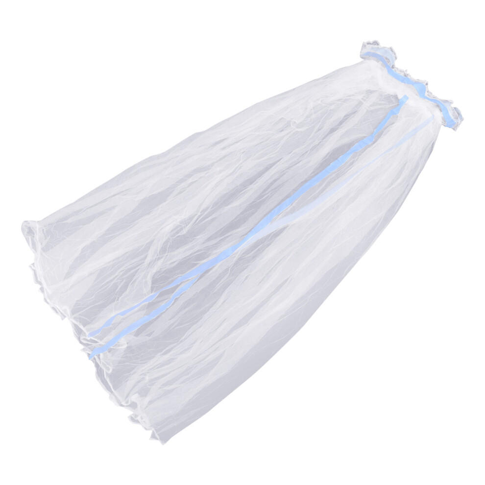 2Pcs Bed Canopy Net Mosquito Dome Netting Breathable For Bedrooms Blue Solustre