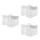 3Pcs Breathable Mesh Bath Toy Storage Bag White Tub Organizer 9