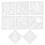 3Sets Portable White Pet DIY Christmas Spray Paint Stencils 1