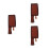 3Pcs Brown Artificial Covers Cutter Protectors 4