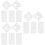 3Sets Portable White Pet DIY Christmas Spray Paint Stencils 9