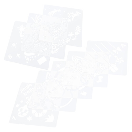 3Sets Portable White Pet DIY Christmas Spray Paint Stencils 1