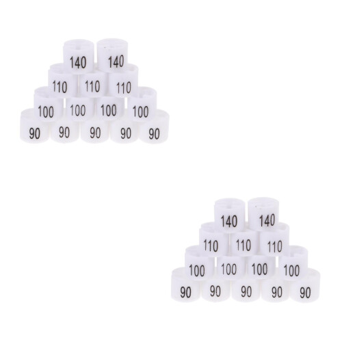 200Pcs Plastic Clothes Hanger Size Circles White Clear Coding Markers 2