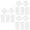 3Sets Portable White Pet DIY Christmas Spray Paint Stencils 8