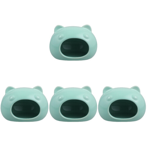 4Pcs Ceramic Cooling Hamster House Cute Sky-Blue Hideout for Pets 2