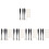 5Sets Portable Sketch Wiper Blending Stumps Black Drawing Accessories 7