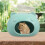 4Pcs Ceramic Cooling Hamster House Cute Sky-Blue Hideout for Pets 9