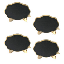 20Pcs Mini Wood Chalkboards Black Erasable Memo Boards for Decoration
