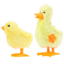 2Sets Kids Wind-Up Chicken Toys Plush Yellow Clockwork Toys Fun & Soft