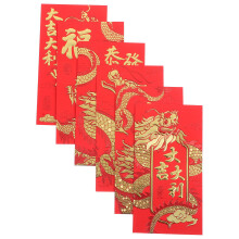 12Pcs Spring Festival Red Envelopes for Cash Gifts Red Paper Wallets
