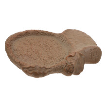 2Pcs Light Brown Ceramic Plant Saucers Brazilian Wood Pot Drip Trays