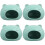 4Pcs Ceramic Cooling Hamster House Cute Sky-Blue Hideout for Pets 5