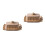 2Sets Khaki Ceramic Butter Container with Lid Practical Home Use 4