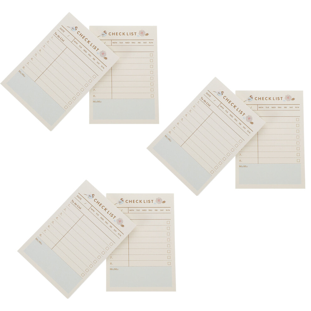 Photos - Notebook 3Pcs Sticky Memo Papers Beige Pocket Notepads for Reminders and to-Do