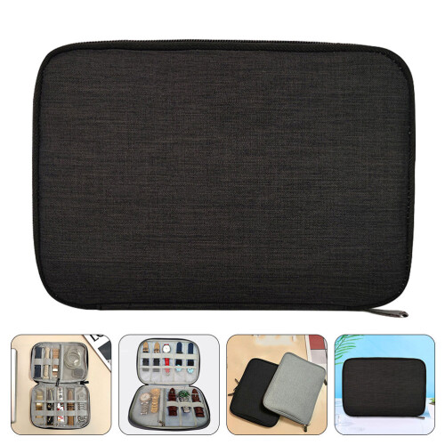 4Pcs Polyester Watch Box -Grids Travel Watch Storage Case 2