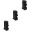 3Pcs Motorcycle ABS Tool Box Storage Holder Side Bracket Black 7