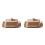 2Sets Khaki Ceramic Butter Container with Lid Practical Home Use 9
