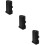 3Pcs Motorcycle ABS Tool Box Storage Holder Side Bracket Black 11