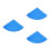 3Pcs Blue Pool Covers Dustproof Rainproof for 10Ft Fast 5