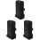 3Pcs Motorcycle ABS Tool Box Storage Holder Side Bracket Black 4