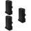 3Pcs Motorcycle ABS Tool Box Storage Holder Side Bracket Black 9