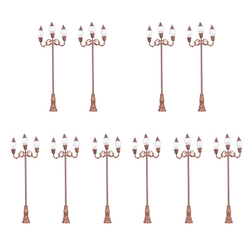 10Pièces Lampadaires Miniatures Durable Pour Et Maquette 2
