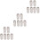 18Pcs Silver Alloy Clothes Pole Holders Rustproof Rod Brackets 6