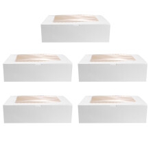 15Pcs Foldable White 12 Grid Cupcake Boxes with Window for Parties