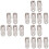 18Pcs Silver Alloy Clothes Pole Holders Rustproof Rod Brackets 7