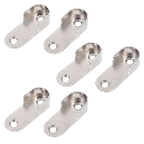18Pcs Silver Alloy Clothes Pole Holders Rustproof Rod Brackets 1